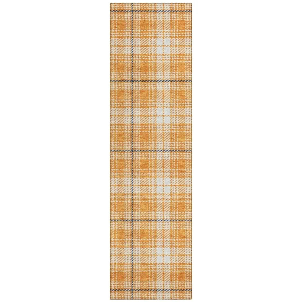 LOOMLAN Rugs Aurora Orange Washable Indoor-Outdoor Rug