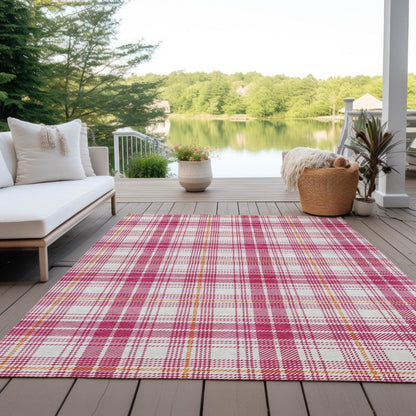 LOOMLAN Rugs Aurora Pink Washable Indoor-Outdoor Rug