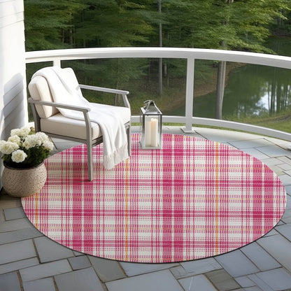 LOOMLAN Rugs Aurora Pink Washable Indoor-Outdoor Rug