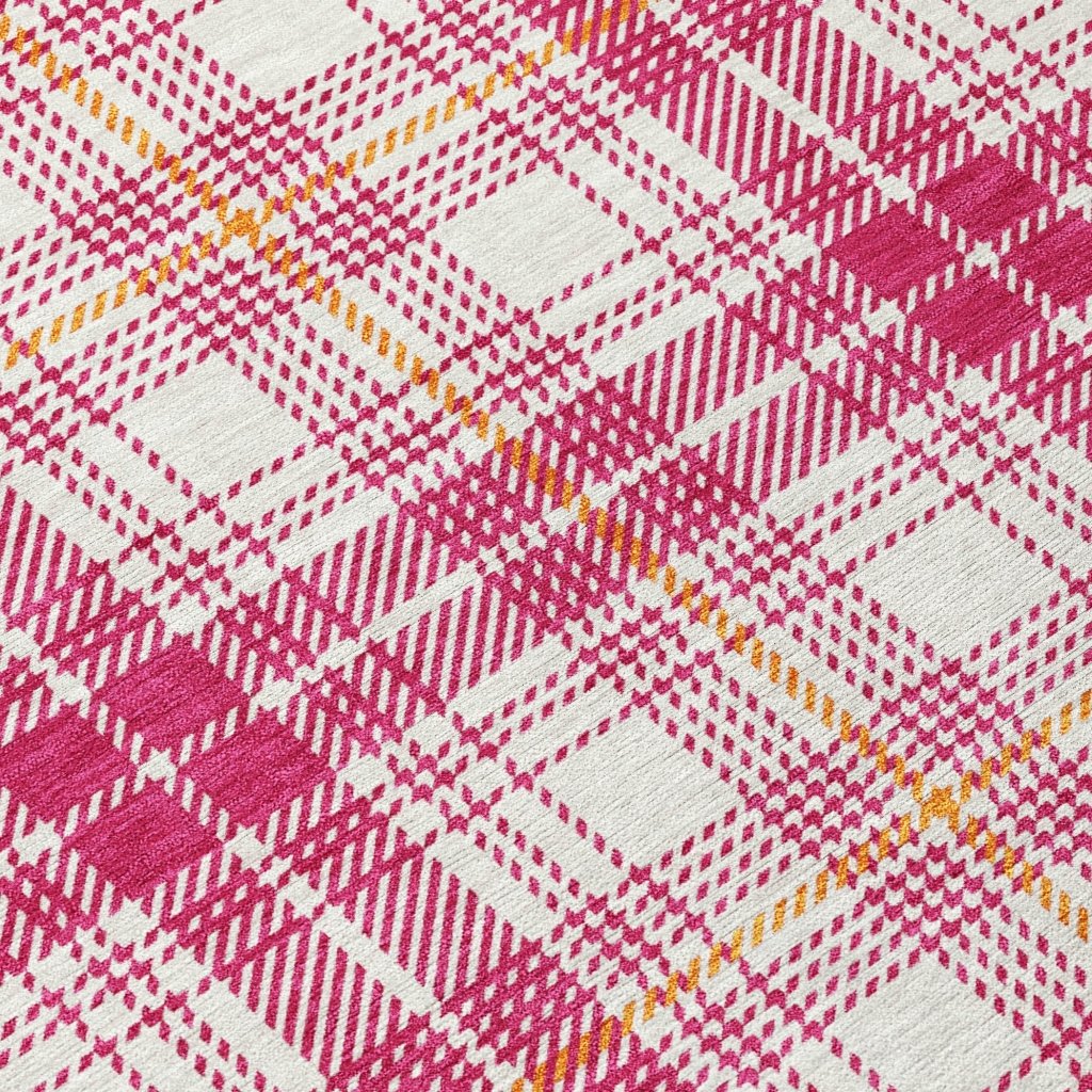 LOOMLAN Rugs Aurora Pink Washable Indoor-Outdoor Rug
