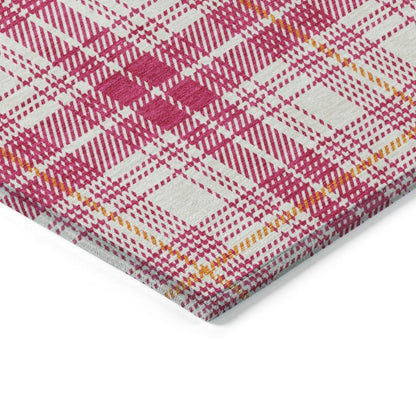 LOOMLAN Rugs Aurora Pink Washable Indoor-Outdoor Rug