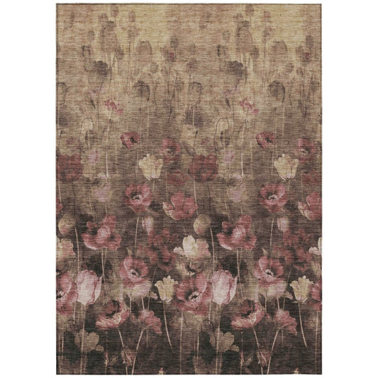 LOOMLAN Rugs Aurora Taupe Washable Indoor-Outdoor Rug