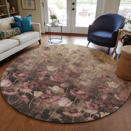 LOOMLAN Rugs Aurora Taupe Washable Indoor-Outdoor Rug