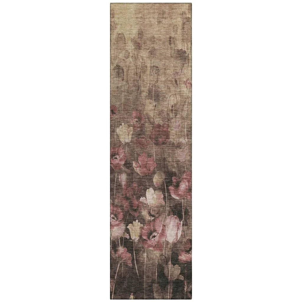 LOOMLAN Rugs Aurora Taupe Washable Indoor-Outdoor Rug