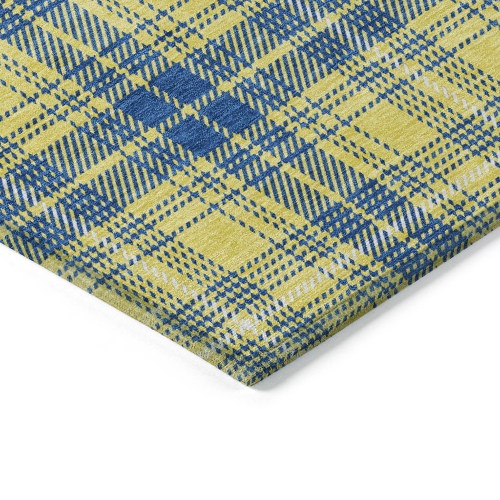 LOOMLAN Rugs Aurora Yellow Washable Indoor-Outdoor Rug
