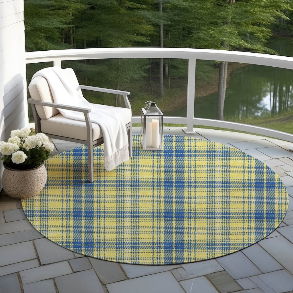 LOOMLAN Rugs Aurora Yellow Washable Indoor-Outdoor Rug