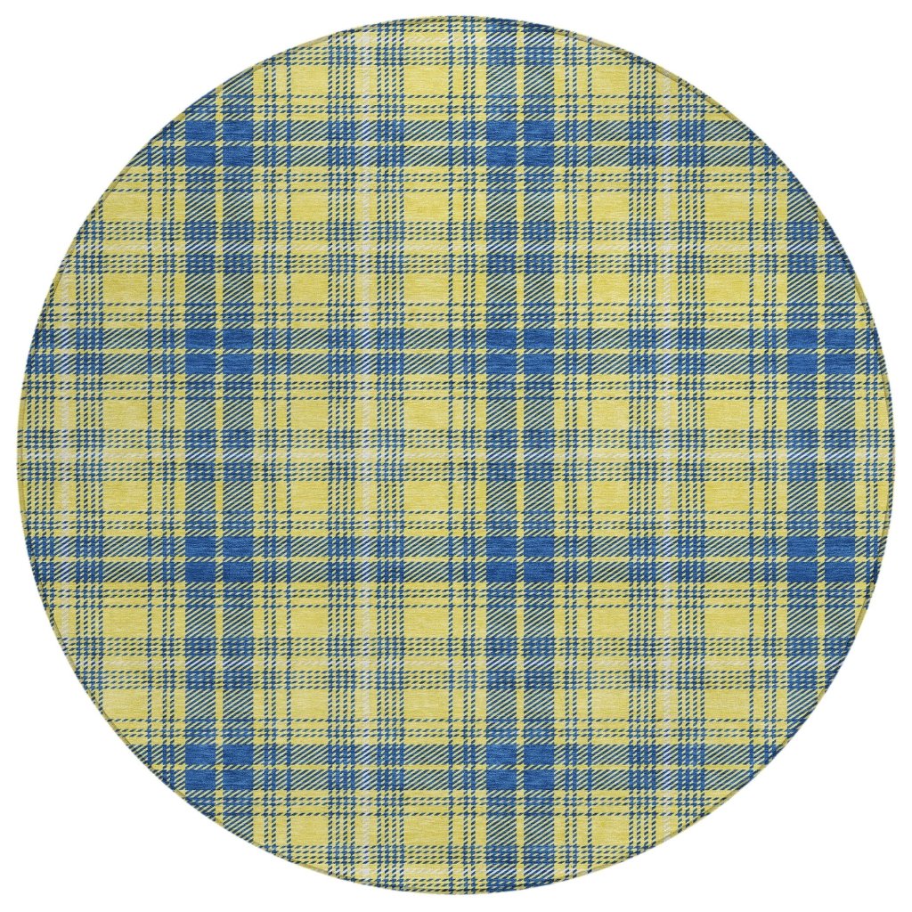 LOOMLAN Rugs Aurora Yellow Washable Indoor-Outdoor Rug