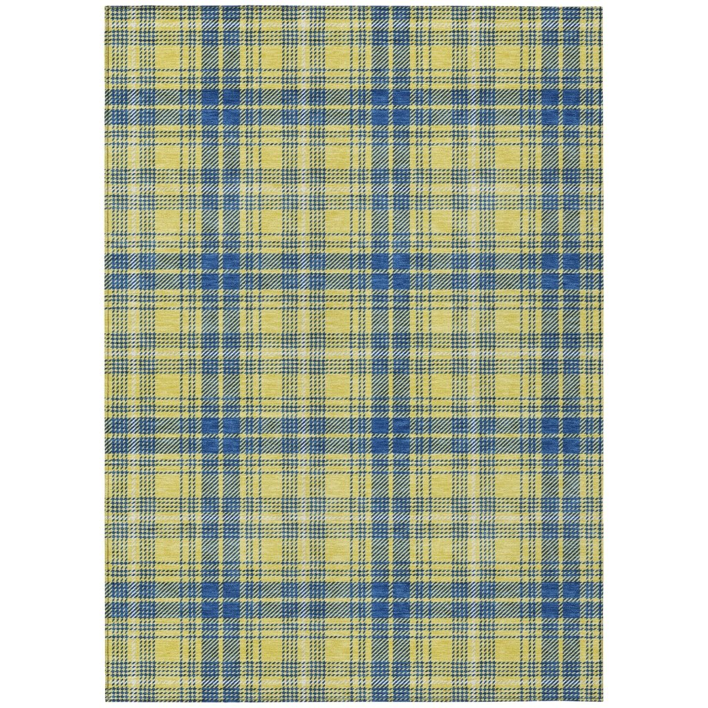 LOOMLAN Rugs Aurora Yellow Washable Indoor-Outdoor Rug