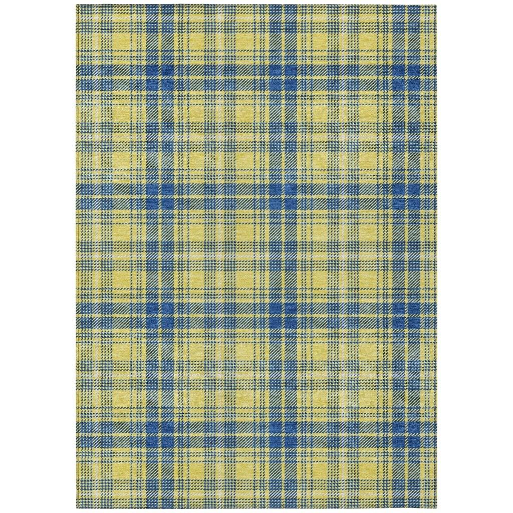 LOOMLAN Rugs Aurora Yellow Washable Indoor-Outdoor Rug