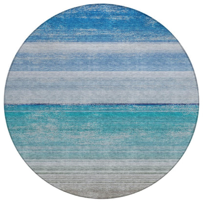 LOOMLAN Rugs Avanora Blue Washable Indoor-Outdoor Rug