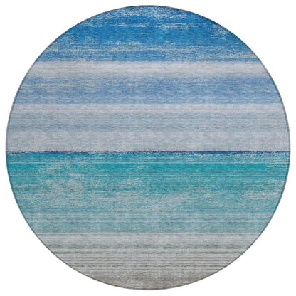 LOOMLAN Rugs Avanora Blue Washable Indoor-Outdoor Rug