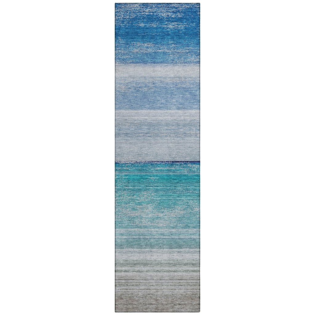 LOOMLAN Rugs Avanora Blue Washable Indoor-Outdoor Rug