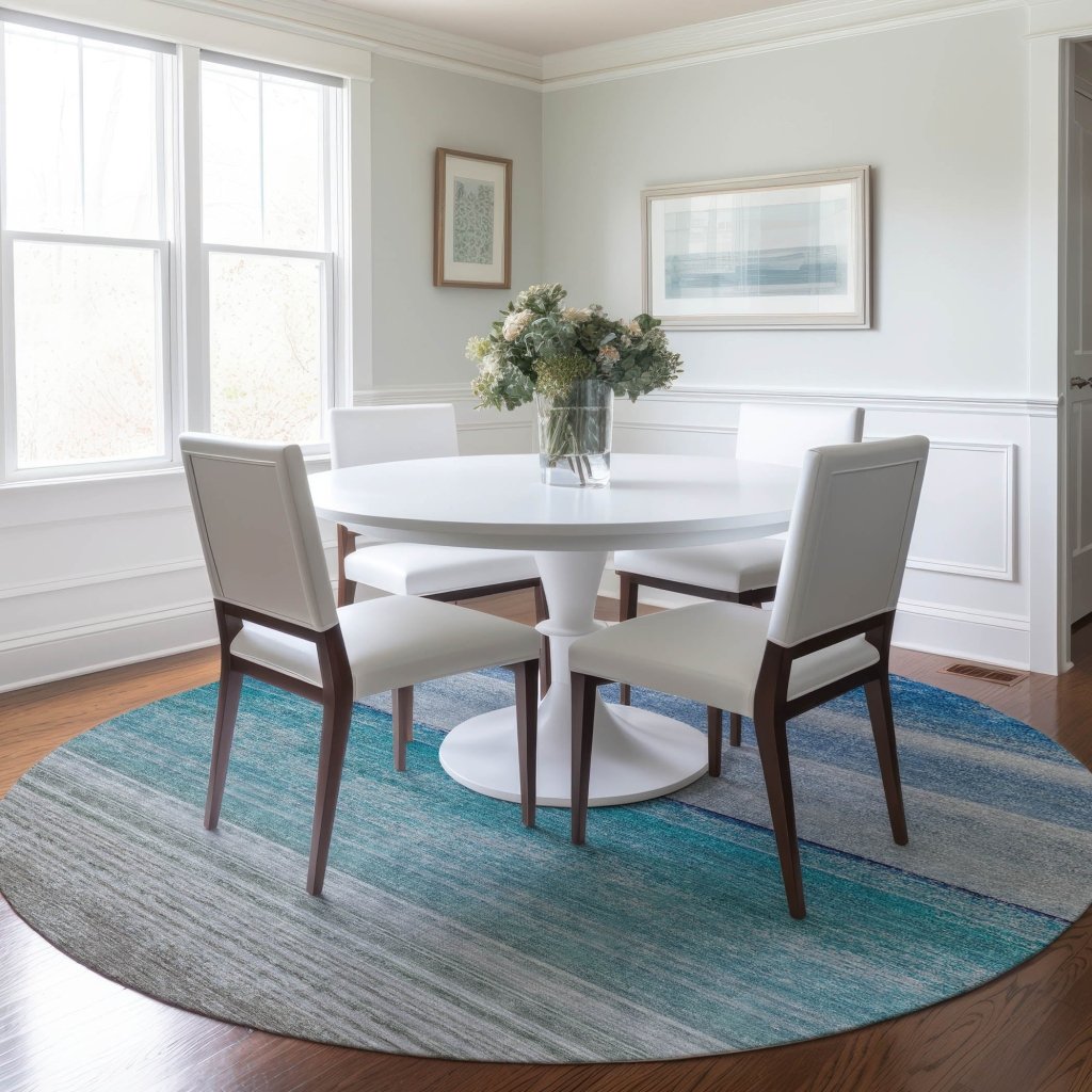 LOOMLAN Rugs Avanora Blue Washable Indoor-Outdoor Rug