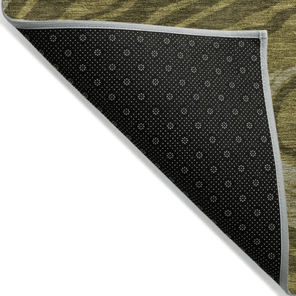 LOOMLAN Rugs Avelia Green Washable Indoor-Outdoor Rug