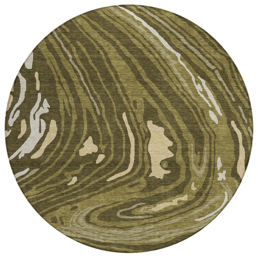 LOOMLAN Rugs Avelia Green Washable Indoor-Outdoor Rug