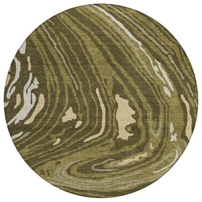 LOOMLAN Rugs Avelia Green Washable Indoor-Outdoor Rug