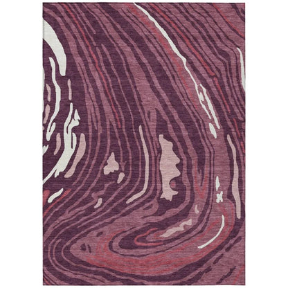 LOOMLAN Rugs Avelia Red Washable Indoor-Outdoor Rug