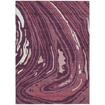 LOOMLAN Rugs Avelia Red Washable Indoor-Outdoor Rug
