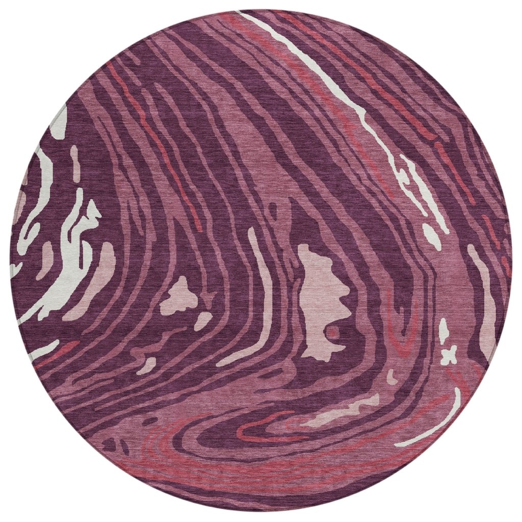 LOOMLAN Rugs Avelia Red Washable Indoor-Outdoor Rug