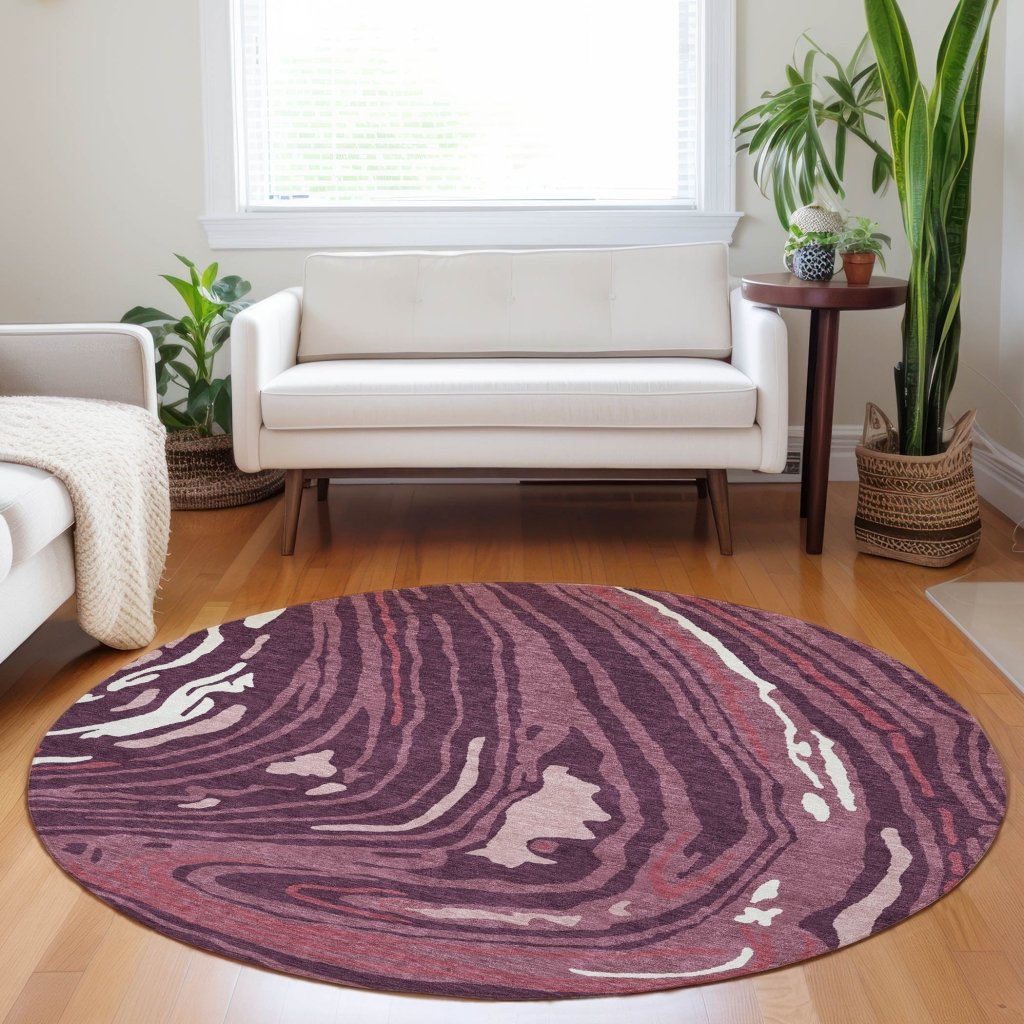 LOOMLAN Rugs Avelia Red Washable Indoor-Outdoor Rug