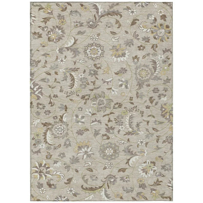 LOOMLAN Rugs Aveline Brown Washable Indoor-Outdoor Rug