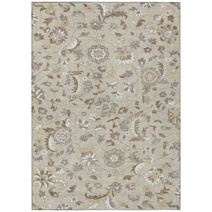 LOOMLAN Rugs Aveline Brown Washable Indoor-Outdoor Rug