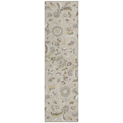 LOOMLAN Rugs Aveline Brown Washable Indoor-Outdoor Rug