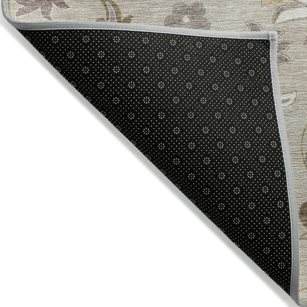 LOOMLAN Rugs Aveline Brown Washable Indoor-Outdoor Rug