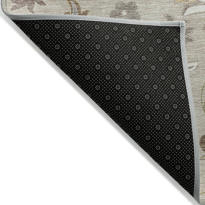 LOOMLAN Rugs Aveline Brown Washable Indoor-Outdoor Rug