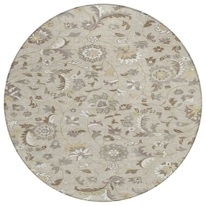 LOOMLAN Rugs Aveline Brown Washable Indoor-Outdoor Rug
