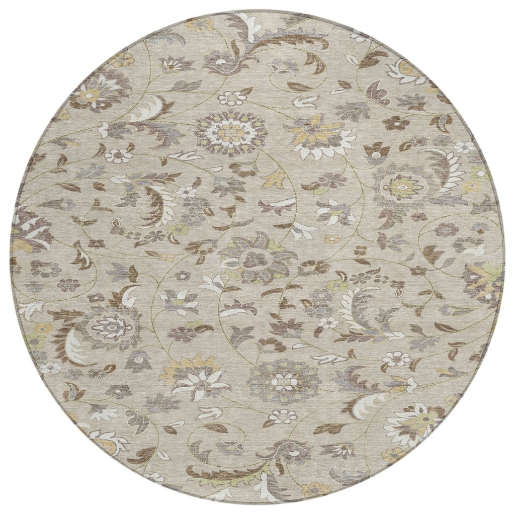LOOMLAN Rugs Aveline Brown Washable Indoor-Outdoor Rug