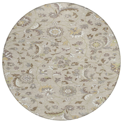 LOOMLAN Rugs Aveline Brown Washable Indoor-Outdoor Rug