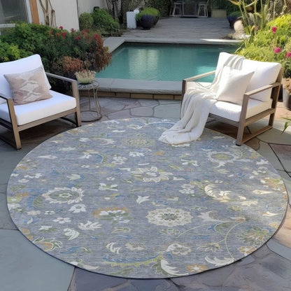 LOOMLAN Rugs Aveline Gray Washable Indoor-Outdoor Rug