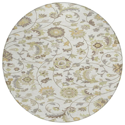 LOOMLAN Rugs Aveline Ivory Washable Indoor-Outdoor Rug