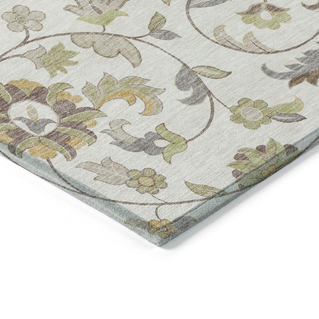 LOOMLAN Rugs Aveline Ivory Washable Indoor-Outdoor Rug
