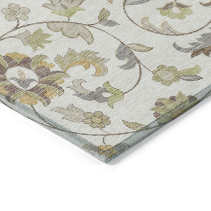 LOOMLAN Rugs Aveline Ivory Washable Indoor-Outdoor Rug