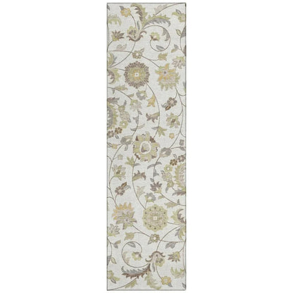 LOOMLAN Rugs Aveline Ivory Washable Indoor-Outdoor Rug