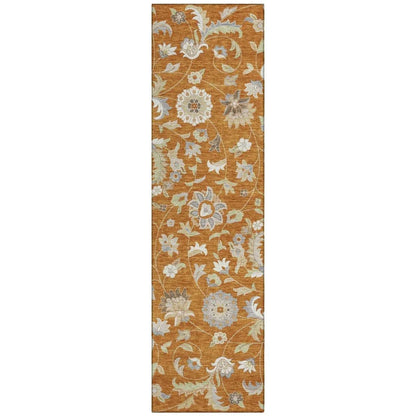 LOOMLAN Rugs Aveline Orange Washable Indoor-Outdoor Rug