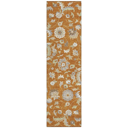 LOOMLAN Rugs Aveline Orange Washable Indoor-Outdoor Rug