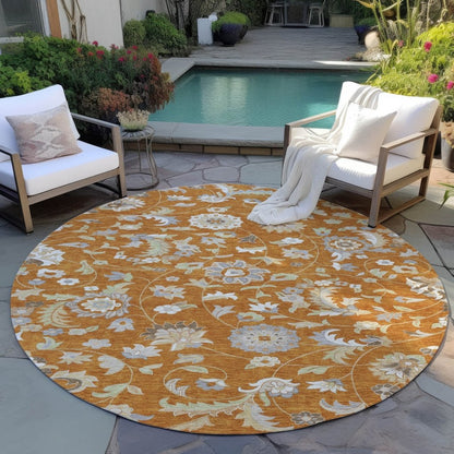 LOOMLAN Rugs Aveline Orange Washable Indoor-Outdoor Rug