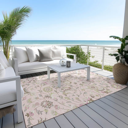 LOOMLAN Rugs Aveline Pink Washable Indoor-Outdoor Rug