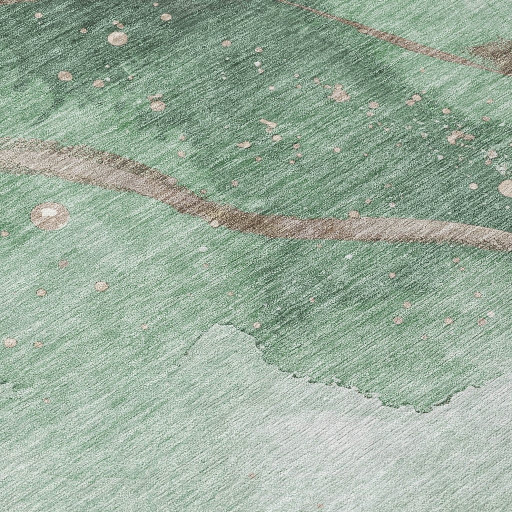 LOOMLAN Rugs Avelora Green Washable Indoor-Outdoor Rug