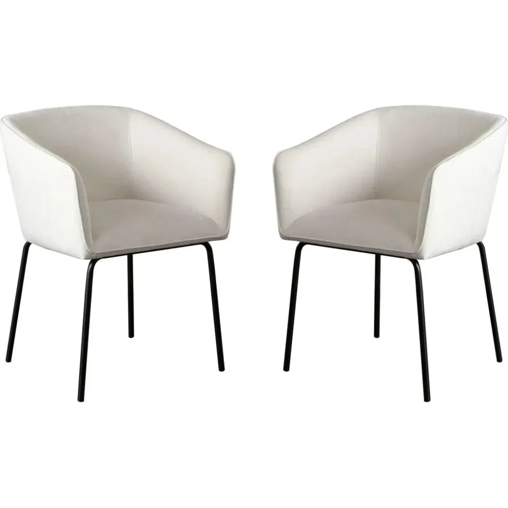 Diamond Sofa Avery Fabric Armless Dining Chair 2PC