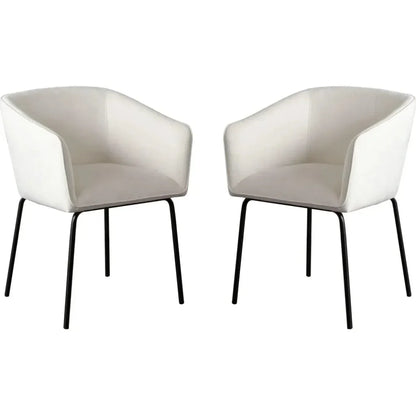 Diamond Sofa Avery Fabric Armless Dining Chair 2PC