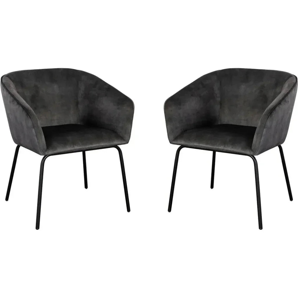 Diamond Sofa Avery Fabric Armless Dining Chair 2PC