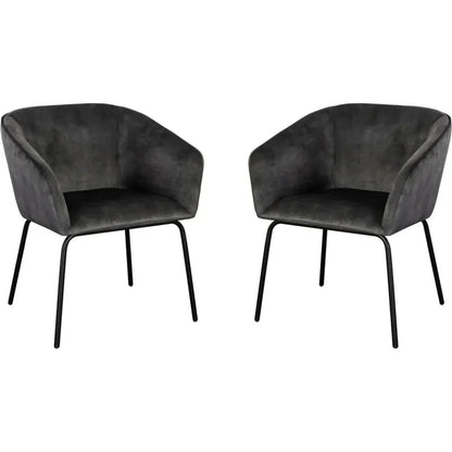Diamond Sofa Avery Fabric Armless Dining Chair 2PC