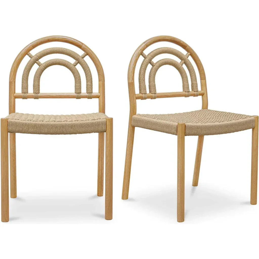 Avery Natural Solid & Paper Rope Dining Chair 2PC - LOOMLAN - Moe's Home - Dining Chairs