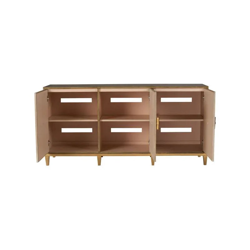 Chelsea House Avery Raffia Covered Brown Sideboard