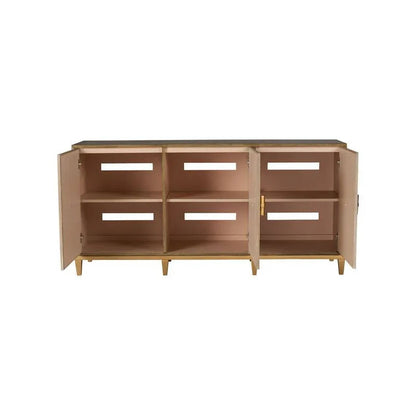 Chelsea House Avery Raffia Covered Brown Sideboard