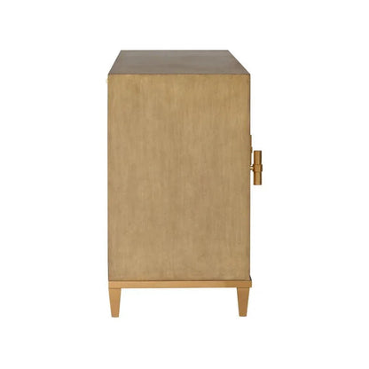Chelsea House Avery Raffia Covered Brown Sideboard